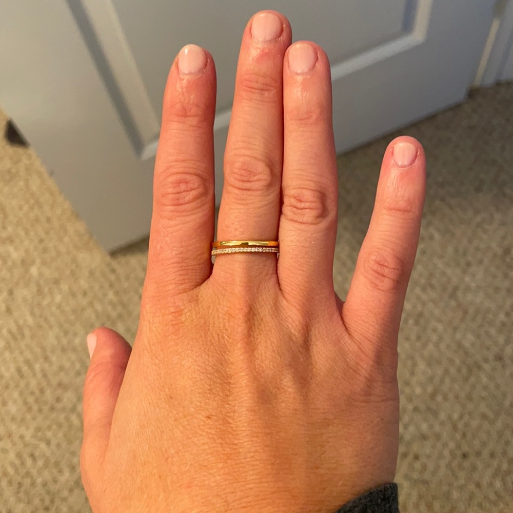 Costume thin gold and crystal band